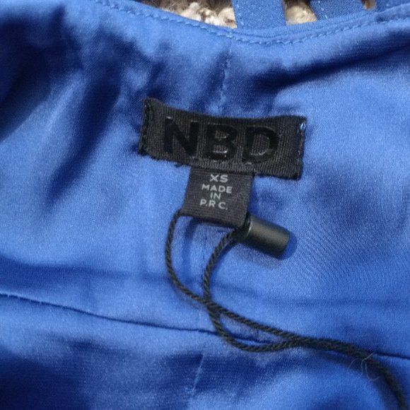 Blue Deep-V NBD Dress | Size XS - Picture 5 of 6